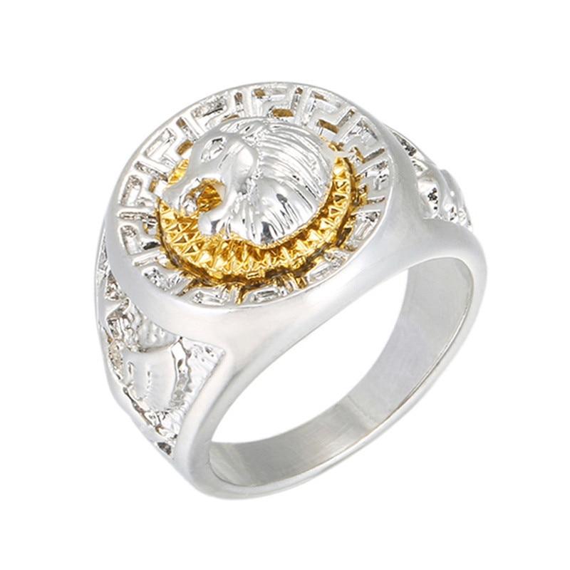 Lion Ring Championship Rings Men Gold Color Rings Hip Hop Rings