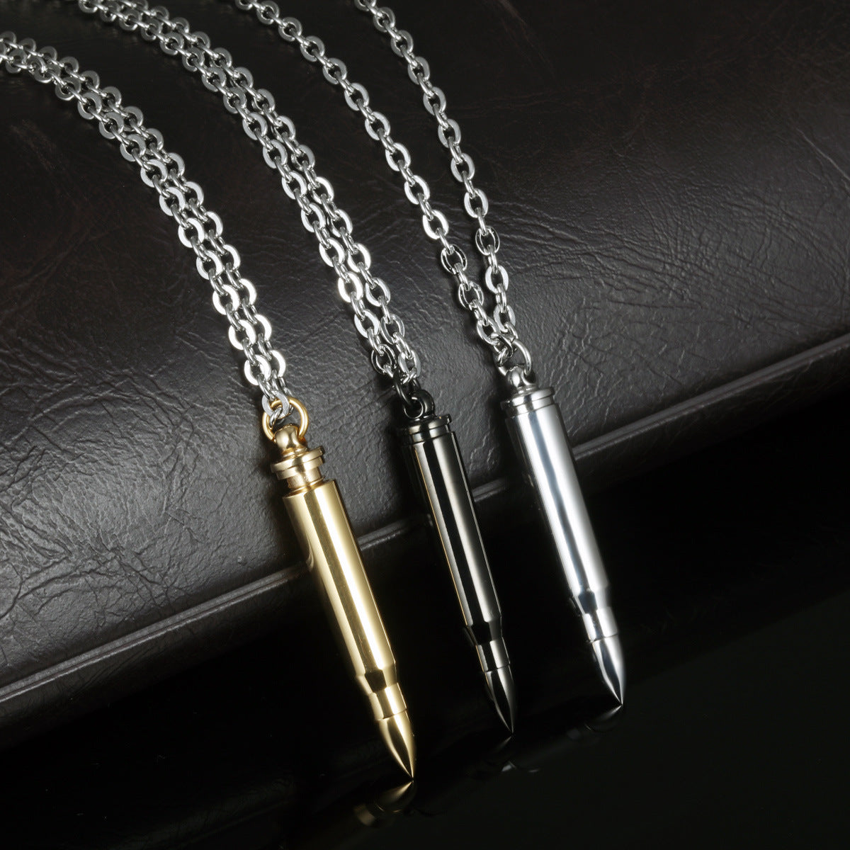 Bullet Pendant Titanium Steel Domineering Men's Necklace