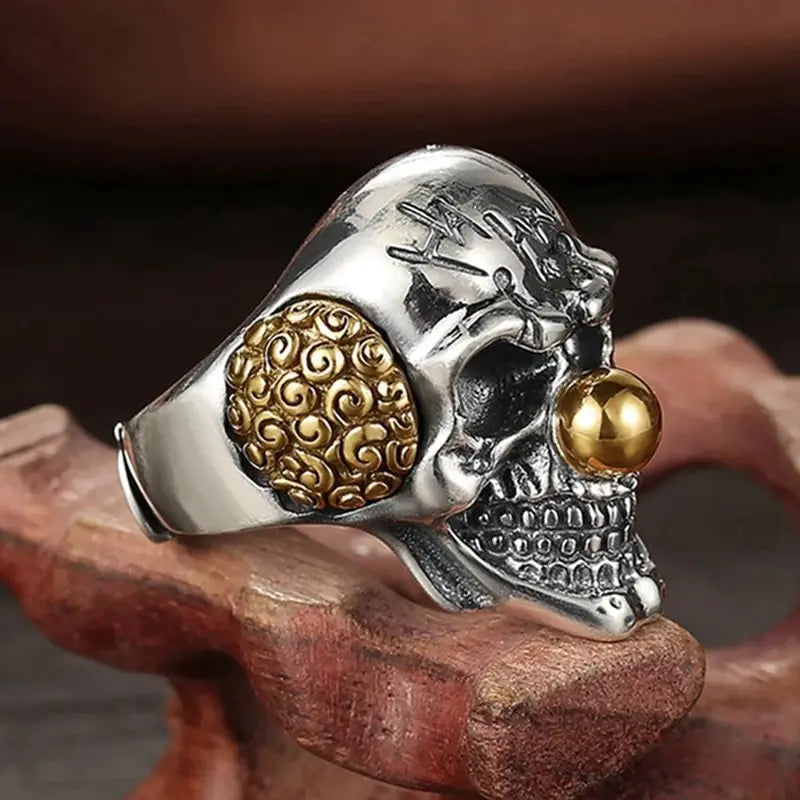 Fashion Men Skull Ring Joker Face