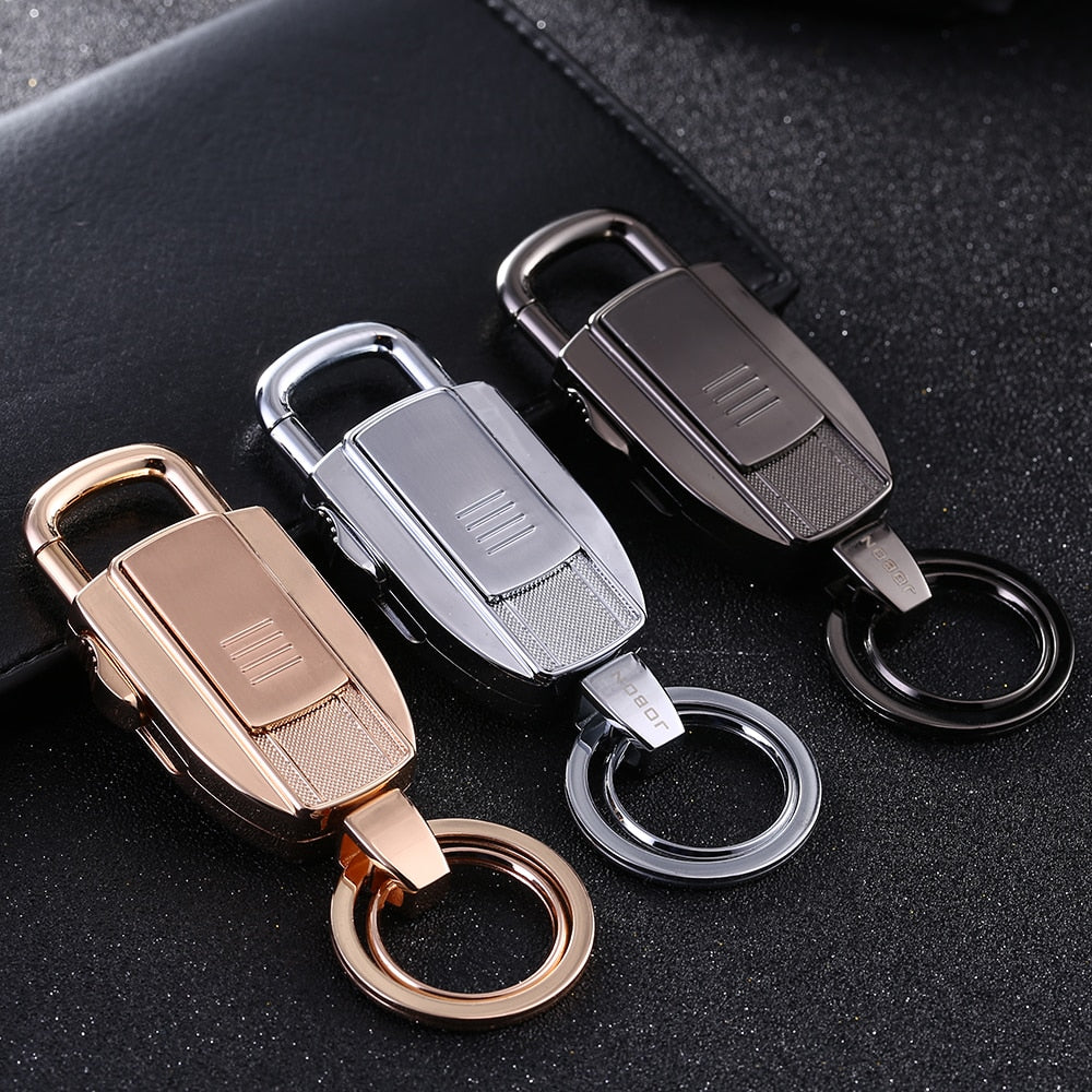 Cigarette Lighter Men Keychain Car KeyChains Multifunction Key Rings