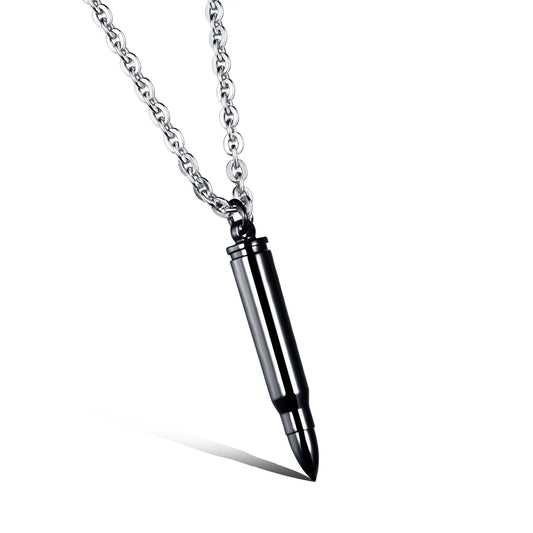 Bullet Pendant Titanium Steel Domineering Men's Necklace