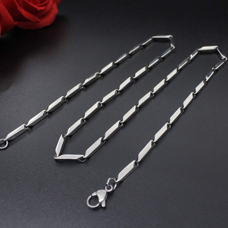 Titanium Steel Necklace Melon Chain Stainless Steel Chain Men And Women Necklace