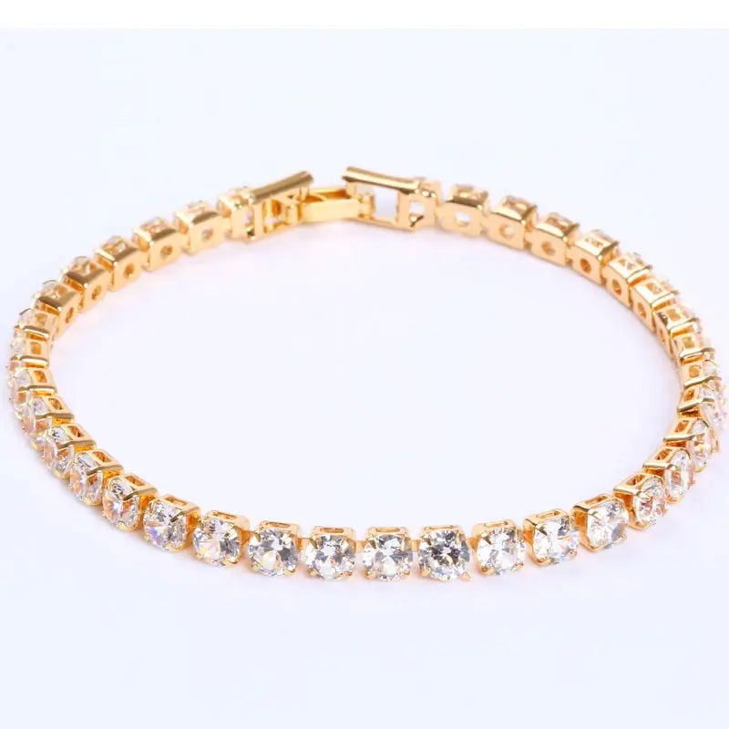 Cubic Zirconia Chain Bracelet For Men and Women