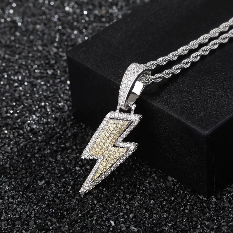 2020 Lightning Zircon Pendant Necklace for Men