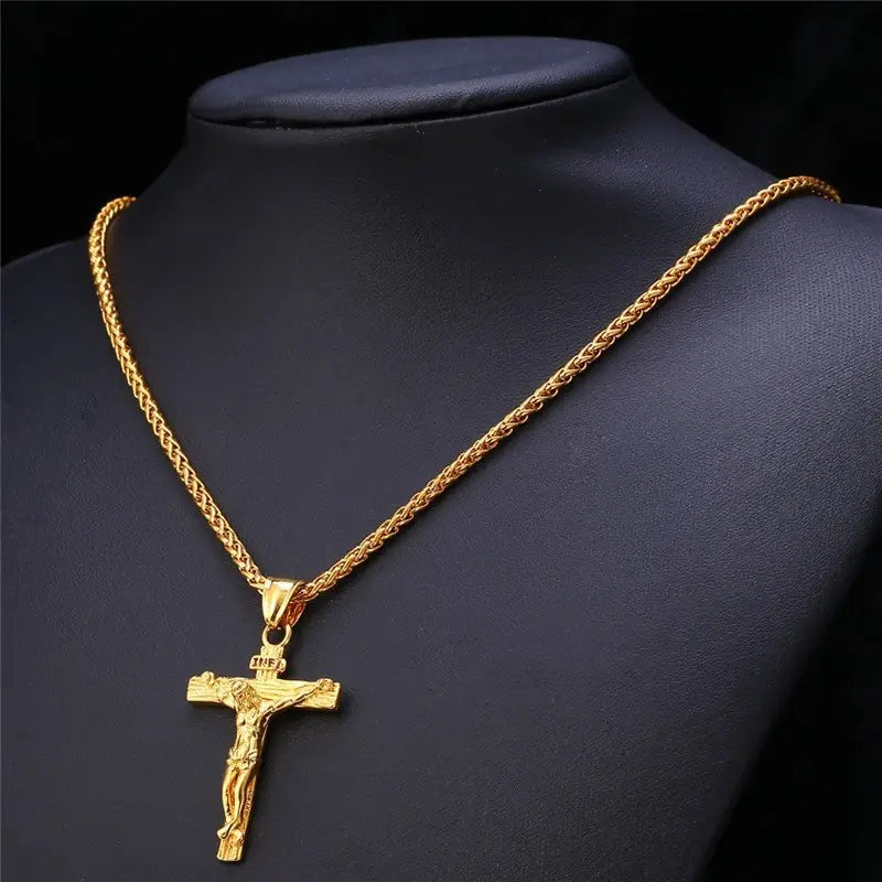 Religious Jesus Cross Necklace for Men