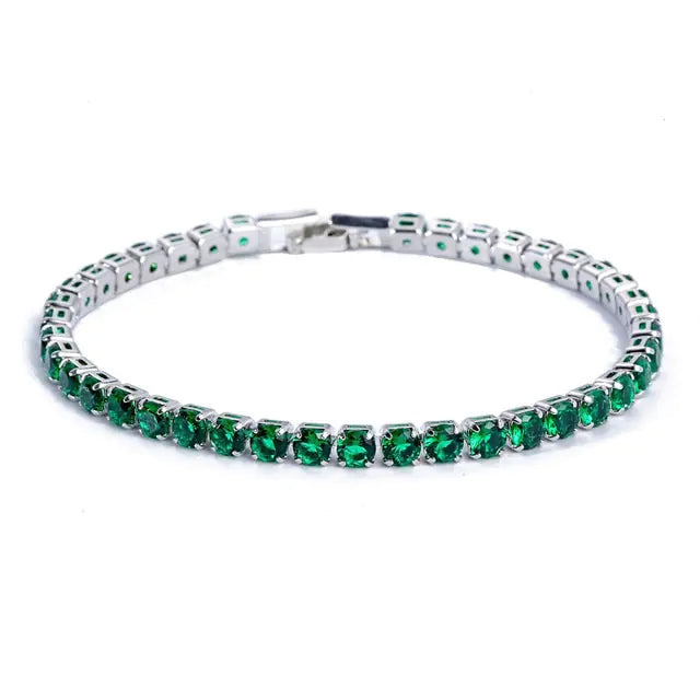 Cubic Zirconia Chain Bracelet For Men and Women